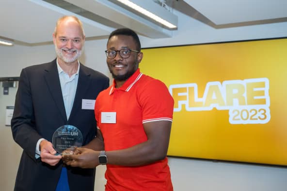 Fidelis with Professor Pandelis Kourtessis